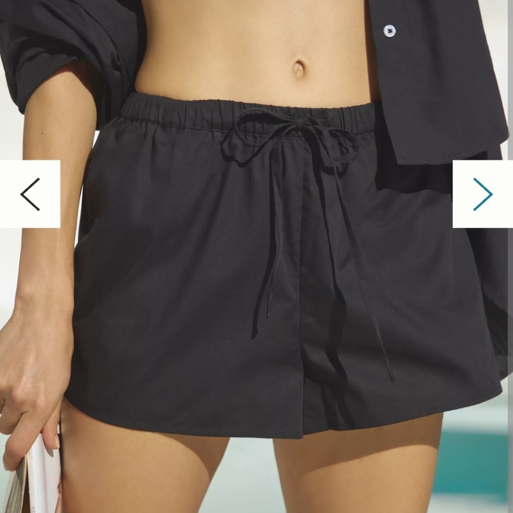 🕶 By Anthropologie Poplin Drawstring Shorts